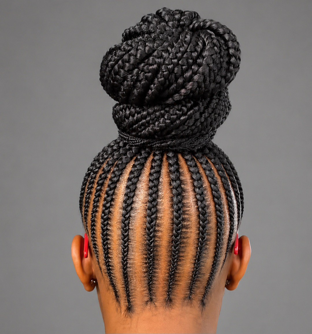 Straight up hairstyle